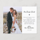 Budget Heart Photo Collage Mariage Carte de remerc (Dos)