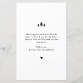 Budget Heart Script 4 Photo Collage Christmas Kaar (Achterkant)