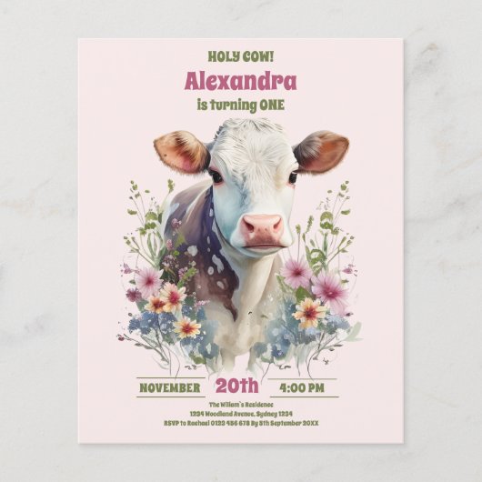 Budget Heilige Koe Ik ben een Koe Meisje 1e Verjaa (Voorkant)