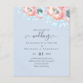 BUDGET Hellebore Turquoise Peach Floral Wedding (Voorkant)