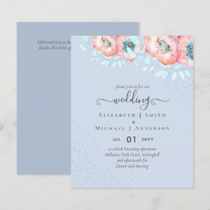 BUDGET Hellebore Turquoise Peach Floral Wedding