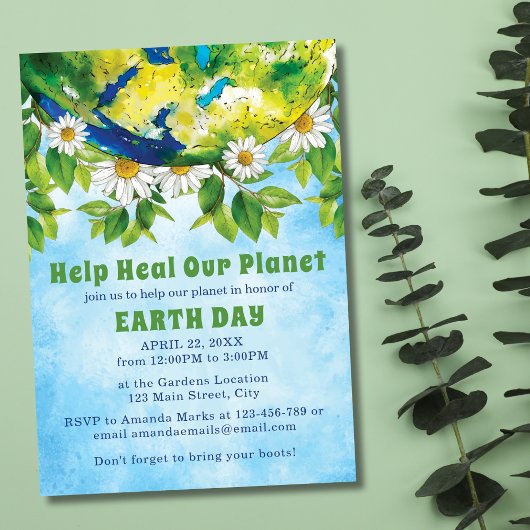 Budget Help Heal Our Planet Earth Day Cleanup Kaart