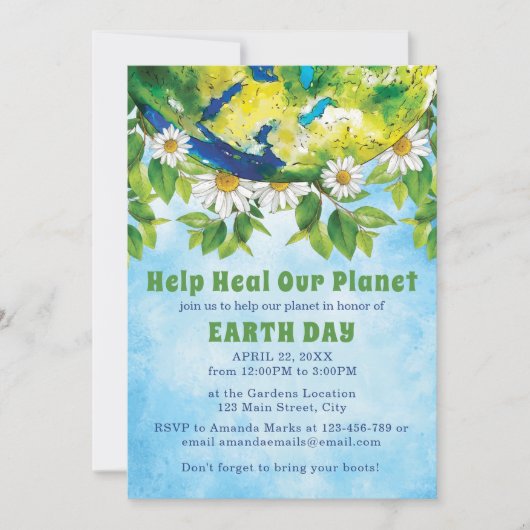 Budget Help Heal Our Planet Earth Day Cleanup Kaart (Voorkant)