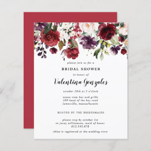 Budget Herfst Burgundy Bridal Shower