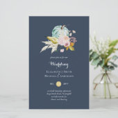 BUDGET Herfst Floral Wedding Invite A9 (Staand voorkant)