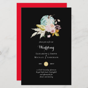 BUDGET Herfst Floral Wedding Invite A9