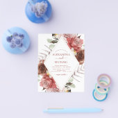 Budget Herfst Foto Wedding Terracotta Autumn Flyer (Enkel)