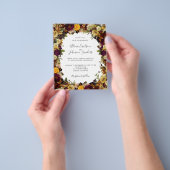 Budget herfst herfst bloemenbruiloft uitnodiging flyer (Hand)