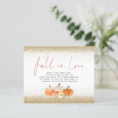 Budget Herfst in Love Pumpkins Glitter QR Save Dat (Staand voorkant)