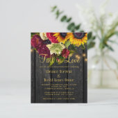 Budget herfst in love rustic verloving invitation (Staand voorkant)