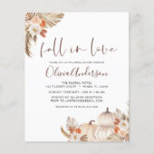 Budget Herfst in Love Vrijgezellenfeest Pampas Gra Flyer (Voorkant)