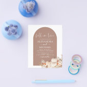 Budget Herfst in Love Wedding Terracotta Flyer (Enkel)