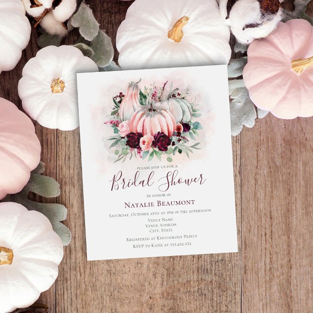 Budget herfst pompoen bruids douche uitnodiging (Creator heeft geüpload)