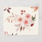 Budget Herfst Waterverf Bloem Bruiloft Uitnodiging (Achterkant)