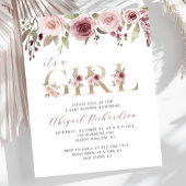 Budget Het is een meisje Bourgondië Blush Baby sho