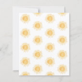 Budget hier komt de Son Baby shower uitnodiging (Achterkant)