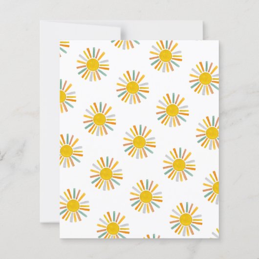 Budget hier komt de Son Baby shower uitnodiging (Achterkant)