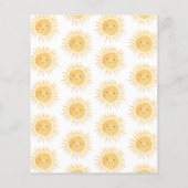 Budget Hier komt de Sun Baby shower Invitation (Achterkant)