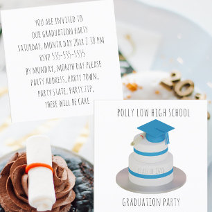 Budget High School afstudeerfeest Mini uitnodiging