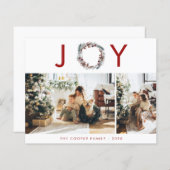 Budget Holiday-fotokaart | Moderne kerst (Voorkant / Achterkant)