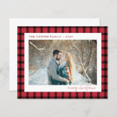 Budget Holiday-fotokaart | Moderne kerst (Voorkant / Achterkant)