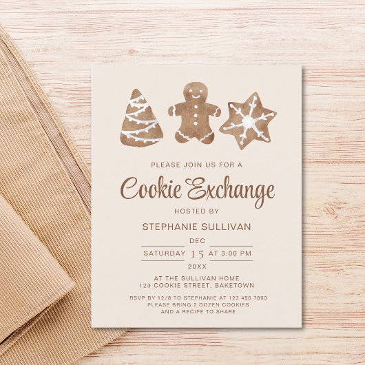 Budget Holiday Kerstkoekjesuitwisseling Uitnodigen