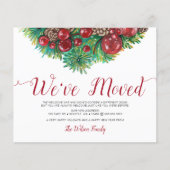 Budget Holly Berries Pine Cone Holiday Kaart (Voorkant)