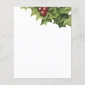 Budget Holly Berries Wreath Wedding Invitation (Achterkant)