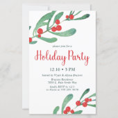 Budget Holly Holiday Party Uitnodiging (Voorkant)