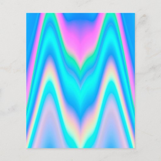 Budget Holographic Iridescent Y2K Party Uitnodigin (Achterkant)