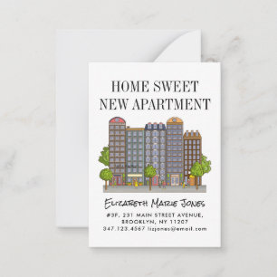 Budget Home Sweet New City Afee Moved Moving Notitiekaartje