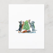 Budget Hond Kat Kerstfeest Uitnodiging (Achterkant)