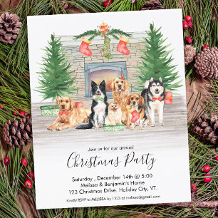 Budget Hondenliefhebber Pet Dogs Kerstfeest Uitnod