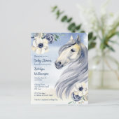 Budget Horse ranch waterverf baby shower (Staand voorkant)