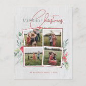 Budget hout 4 Fotocollage Merriest Christmas (Voorkant)