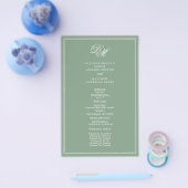 Budget Huwelijksset in Basil Green Programma  Flyer (Enkel)