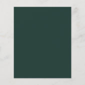 Budget Huwelijksuitnodiging met groen monogram wap (Achterkant)