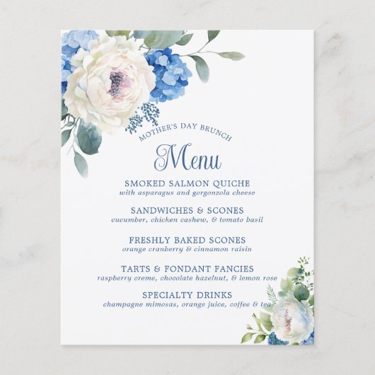 BUDGET Hydrangea Roos Floral Moederdag Brunch Flyer (Voorkant)