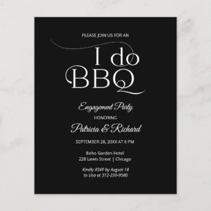 Budget I DO BBQ Feest Uitnodiging