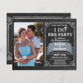 BUDGET I DO Verloving Photo BBQ Party Invitation (Voorkant / Achterkant)