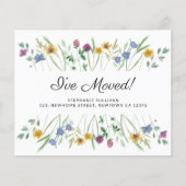 Budget Ik heb Wildflower Moving Aankondiging verpl (Voorkant)