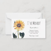 Budget Ik heb Zonnebloempitekaart verplaatst Notitiekaartje (Voorkant)