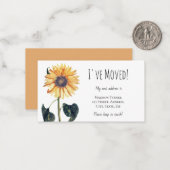 Budget Ik heb Zonnebloempitekaart verplaatst Notitiekaartje (Voorkant / Achterkant in situ)