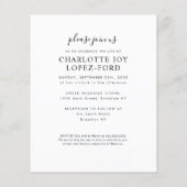 Budget in Loving Memory Foto Begrafenismonument Flyer (Achterkant)