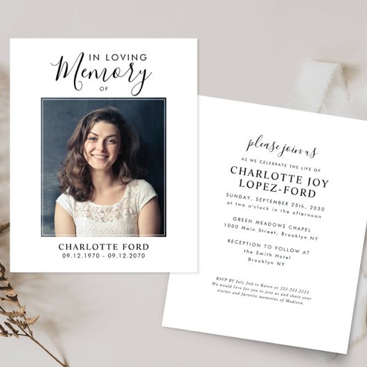 Budget In Loving Memory Foto Herdenkingsdienst