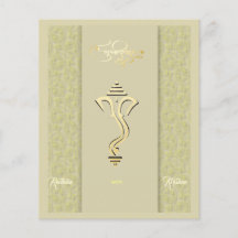 Budget Indiase hindoe bruiloft Ganesha uitnodiging