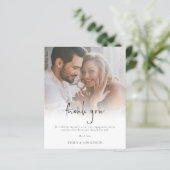 Budget Informal Script Photo Verloving Dank u (Staand voorkant)