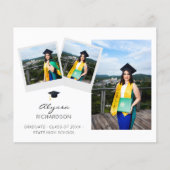 Budget Instant 3 Foto Afstudeerhoed Aankondiging Flyer (Voorkant)