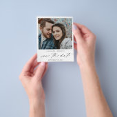 Budget Instant Foto Witte Chic Save the Date Flyer (Hand)