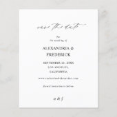 Budget Instant Foto Witte Chic Save the Date Flyer (Achterkant)